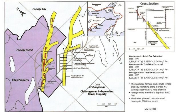 chibougamau map incl henderson & Portage